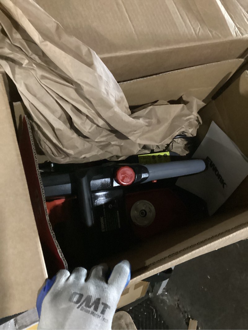 Condition photo showing Good Condition for ework electric chainsaw corded 16-inch 15 amp electric chain saws, corded chainsaw with tool-free chain tension, auto oiling, low kickback, electric chainsaw for tree cutting, pruning, firewood