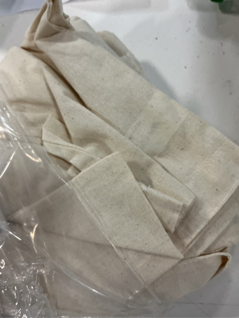 Condition photo showing New/Like New for npbag 15 pack 20'' x 16'' large natural cotton tote bags, lightweight blank bulk cloth bags with 1pc of ptfe teflon sheet large natural 15