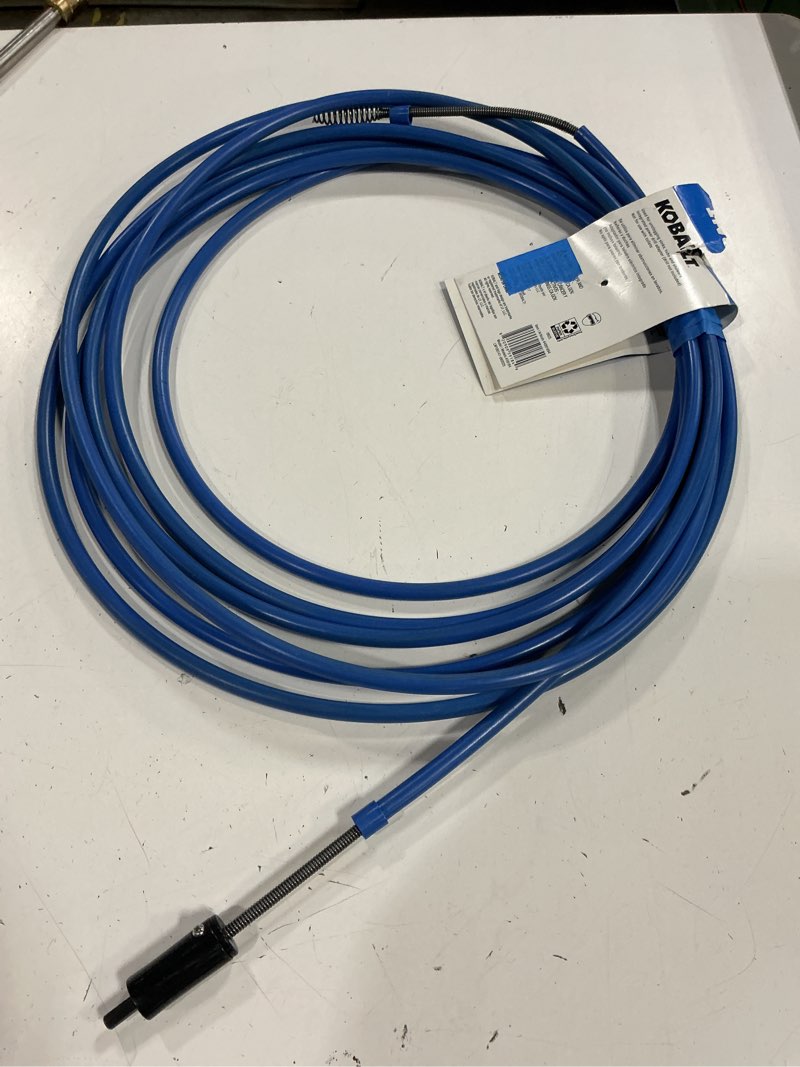 Condition photo showing As Is for kobalt 1/4-in x 25-ft high carbon wire power snake for drain