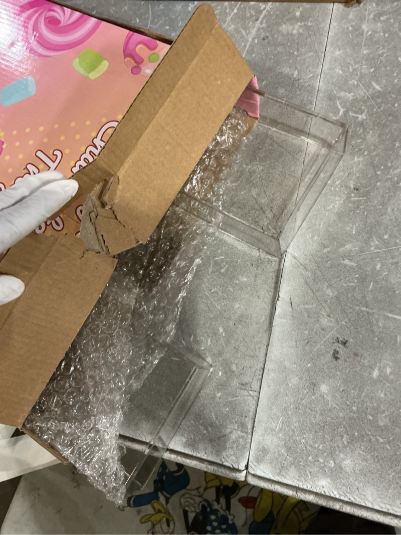 Condition photo showing Good Condition for 13.8" extra large acrylic letter charcuterie board box, reusable fillable letter cake candy dish display serving tray for birthday anniversary party decoration (u) letter u 13.8" x 11.3" x 1.6"