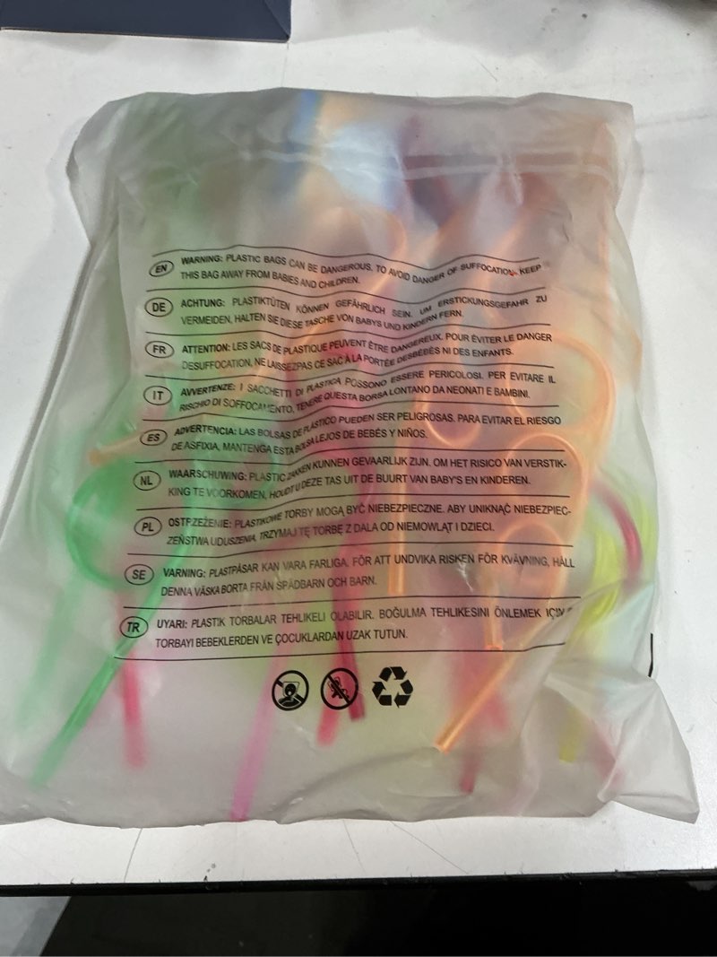 Condition photo showing New/Like New for JOYIN 32 Pack Valentines Day Straws with Cards, Colorful Crazy Reusable Drinking Straws for kids, Classroom Exchange Prizes, Party Favors Gifts straw with cartoon cards