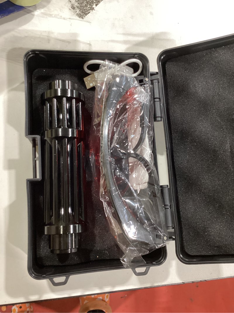Condition photo showing Good Condition for Blue Rechargeable LED Outdoor Flashlight, 6 Light Modes, Zoomable and Waterproof, Perfect for Camping, Hiking, and Fishing (USB Black)