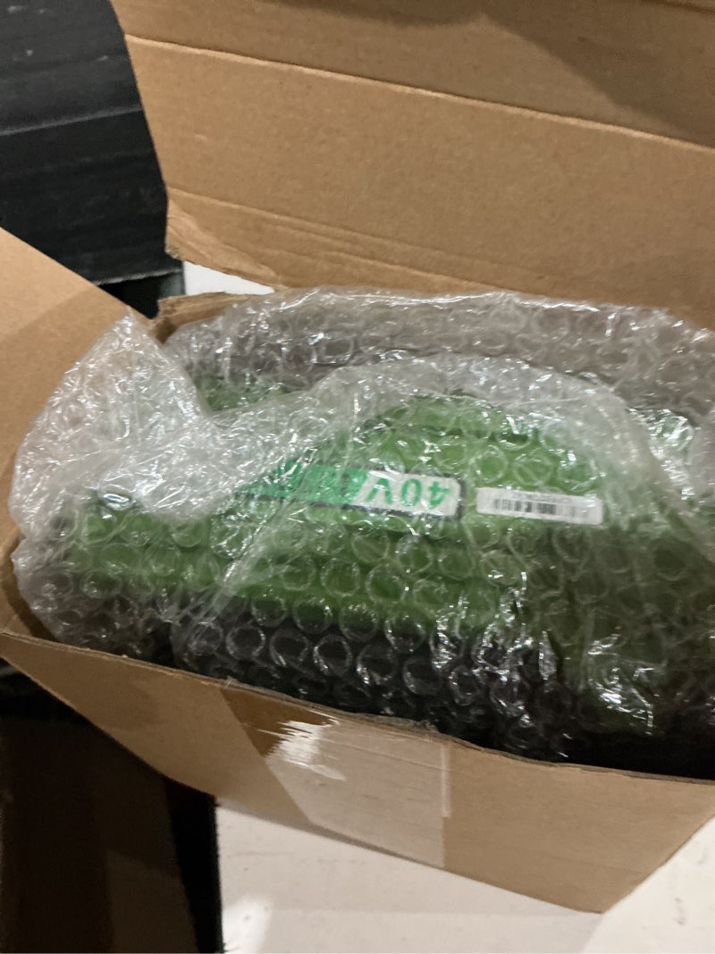 Condition photo showing As Is for 40v lithium battery for greenworks: 40 volt 6.0ah 29472 29462 2901319 25302 24322 battery replacement for greenworks 40v g-max lawn mower - 6ah 2 pack