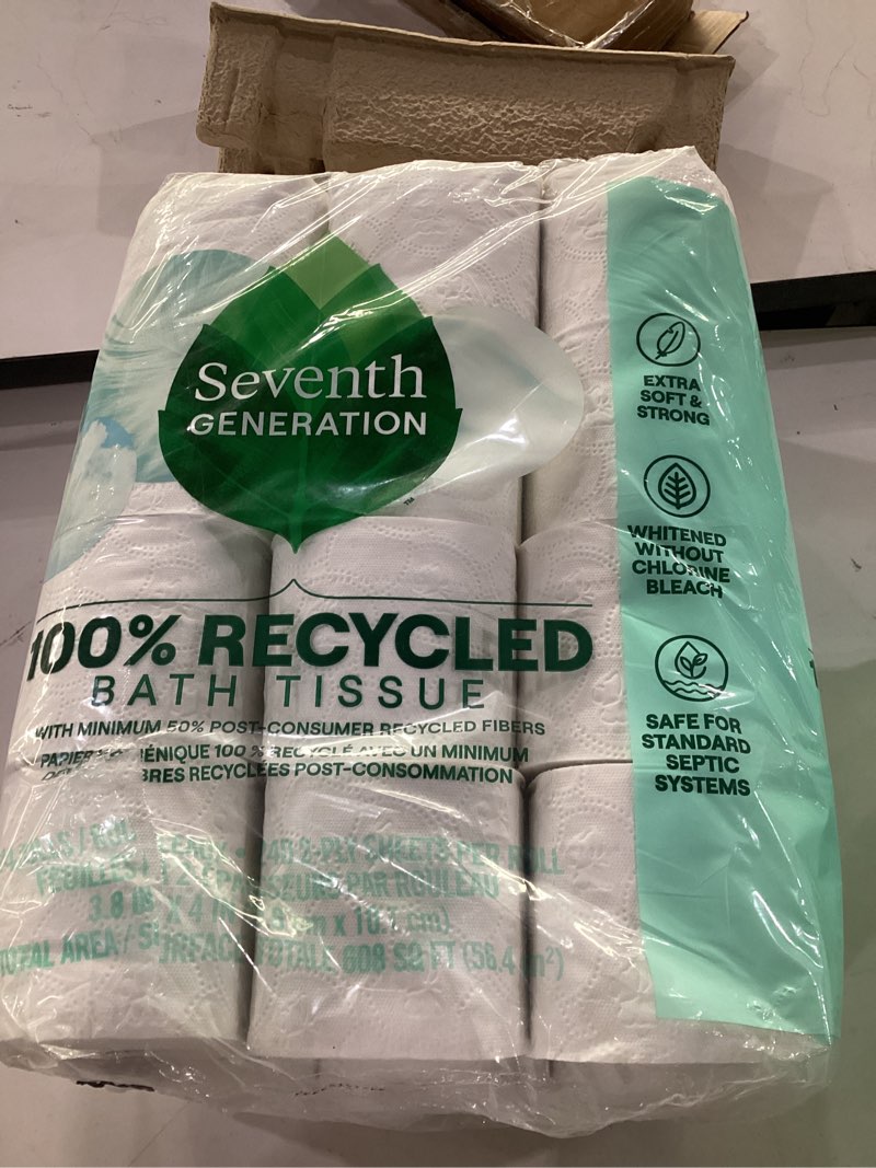 Condition photo showing Good Condition for seventh generation 2-ply recycled bath tissue  24 rolls  5 pack