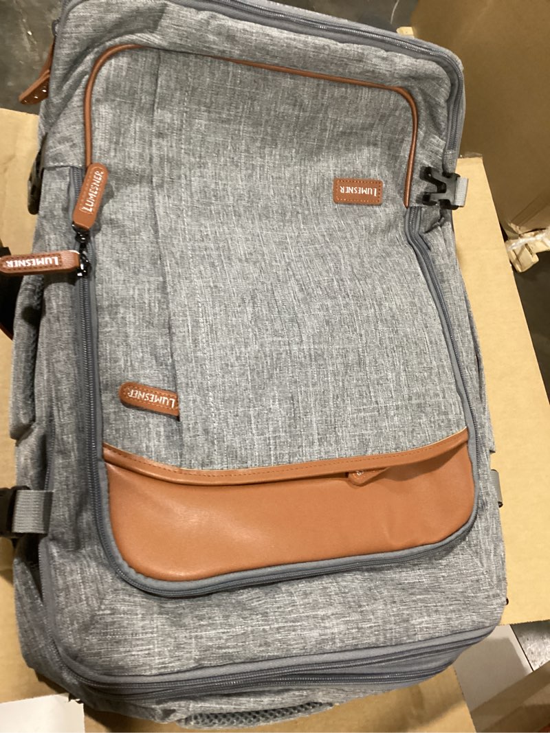 Condition photo showing Good Condition for Lumesner Carry on Travel Backpacks, Extra Large 40L Flight Approved for Men & Women,Expandable Suitcase backpack (Grey (Backpack With 4 Packing Cubes))