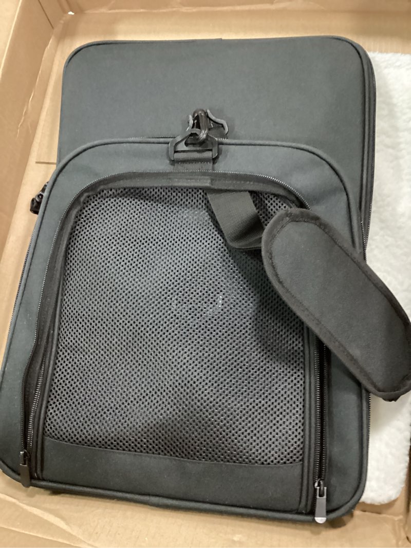 Condition photo showing Good Condition for Henkelion Large Soft Sided Cat and Pet Carrier for Cats and Puppies up to 25Lbs - Collapsible, Waterproof Travel Carrier - Black 20.0"L x 13.0"W x 13.0"H Black