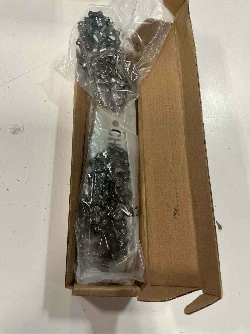 Condition photo showing Good Condition for [3 pack] 2 pcs 8 inch pole saw/chainsaw chains 3/8" lp pitch .050'' gauge 33 drive links with chainsaw guide bar fits chicago, earthwise, greenworks, sun joe and more (2 chain+1 bar?
