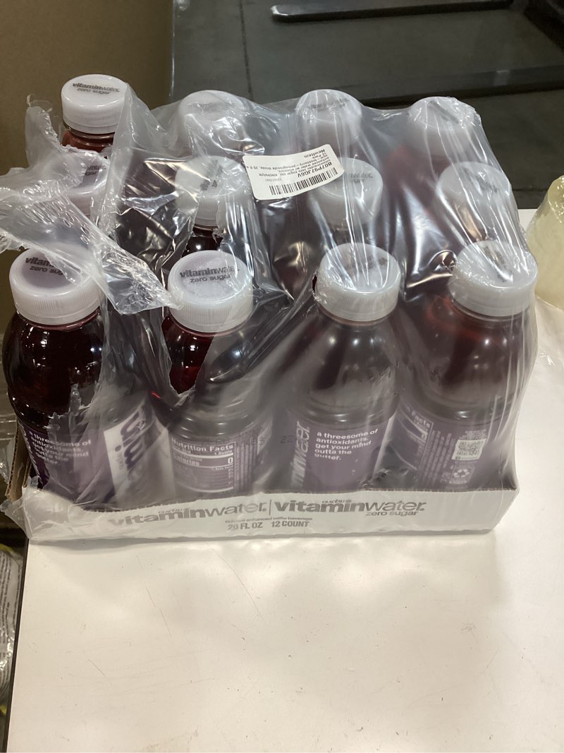 Condition photo showing New/Like New for vitaminwater XXX Acai-Blueberry-Pomegranate Zero Sugar, Flavored Water Beverage, 20 fl oz Bottles, 12 Pack Zero Sugar XXX Açai Blueberry Pomegranate 20.05 Fl Oz (Pack of 12)