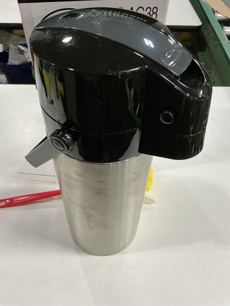 Condition photo showing As Is for Zojirushi Stainless Steel Vacuum Air Pot Beverage Dispenser, 1-Gallon / 3.8-Liter Stainless Steel 3.8-Liter