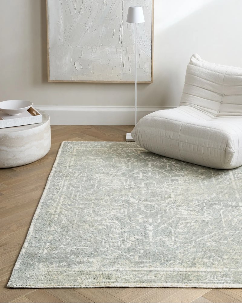 seraphine hand-knotted wool rug 2'6" x 7'