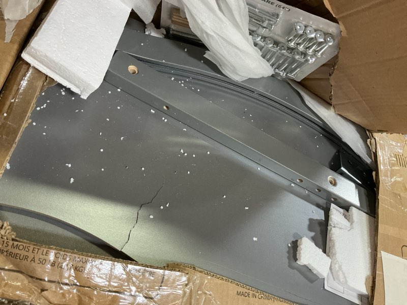 Condition photo showing As Is for dream on me sydney toddler bed in steel grey, greenguard gold certified
