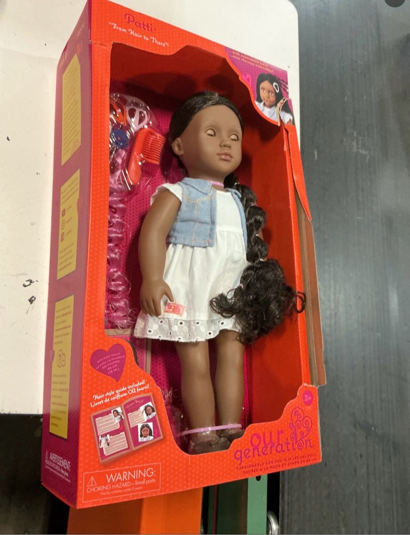 Condition photo showing Good Condition for 18-inch hair grow doll with extendable braid