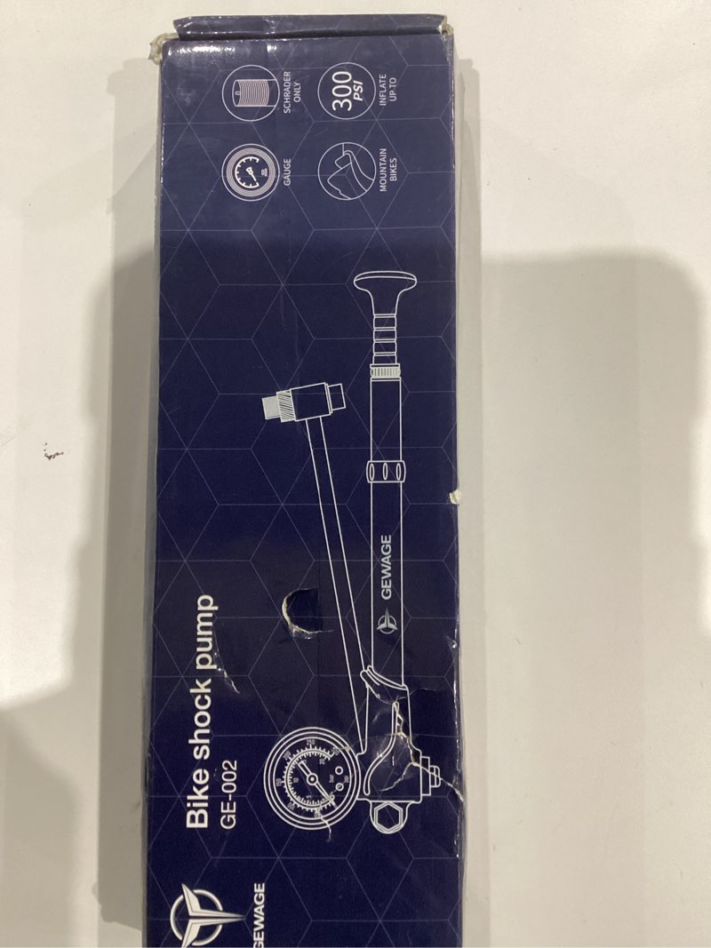 Condition photo showing As Is for Shock Pump for Mountain, Road Bikes and Motorcycle - 300 Psi High Pressure for Front Fork and Rear Suspension Air Shocks Pump with Gauge -Portable Mini Pump with Air Bleed Button