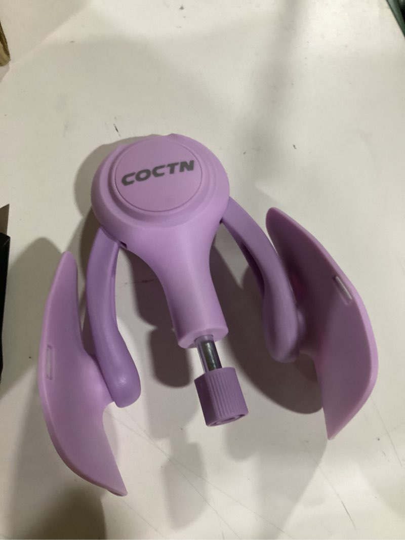Condition photo showing New/Like New for thigh trainer for women, 15-70lb adjustable resistance inner thigh exerciser for pelvic floor muscle repair, thigh workout kegel exercise equipment for shaping, yoga & weight loss at home gym purple