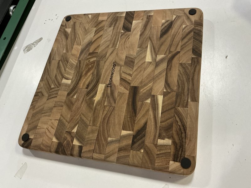 Condition photo showing Good Condition for Ironwood Gourmet 28218 Square Charleston End Grain Chef's Board , Acacia Wood 14" Square 14"L x 14"W Board