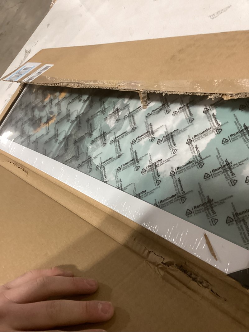 Condition photo showing New/Like New for Picrit 8x24 Picture Frame, Photo Frame for Wall Mounting Display, White White 8x24