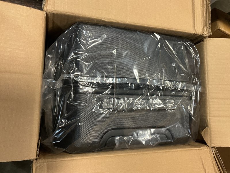 Condition photo showing New/Like New for gute coffin suitcase 26.5 inch gothic luggage black hard shell spinner carry on with lock | unique horror casket travel case trolley bag with wheels for cosplay, conventions, airport trips