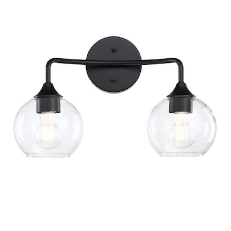 Origin 21 Freya 17-in 2 Light Matte Black Farmhouse Bathroom Vanity light