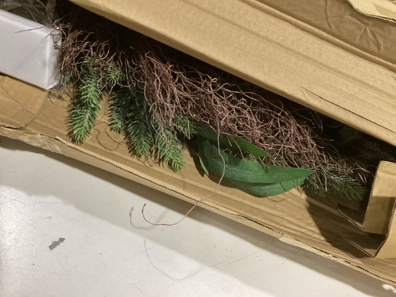 Condition photo showing Good Condition for 26” Christmas Wreath with Hanger Lights for Front Door Outdoor Evergreen Fir Berry Clusters Pine Cones Winter Décor Indoor Wall Decorations