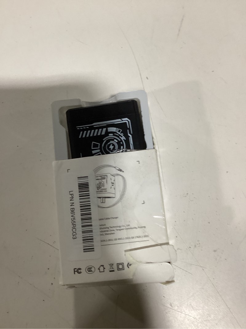 Condition photo showing Good Condition for w&o 2-in-1 gan compatible with fast charger, gan charger fast charging, retractable phone chargers wall plug with lightning and type-c cables, foldable chargers for iphone&most android, black
