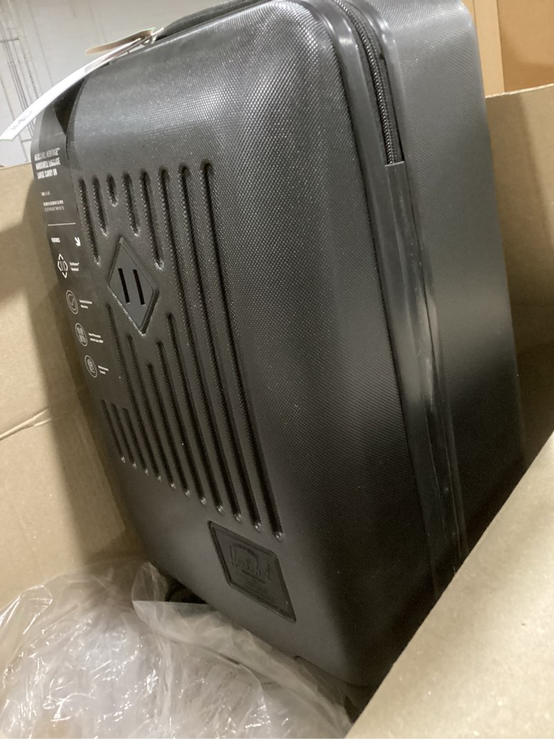 Condition photo showing Good Condition for Herschel Supply Co. Heritage Hardshell Luggage, Black, Large Carry On-21 Inch