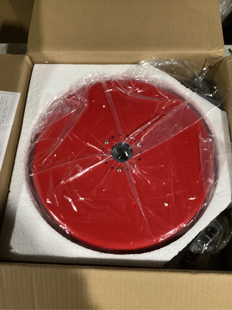 Condition photo showing Good Condition for Red Pendant Light, Industrial Metal Pendant Light Fixtures, 3-Layer Shade Design, 13.8-inch Dome, Red Finish, Kitchen Light Fixtures for Dining Table