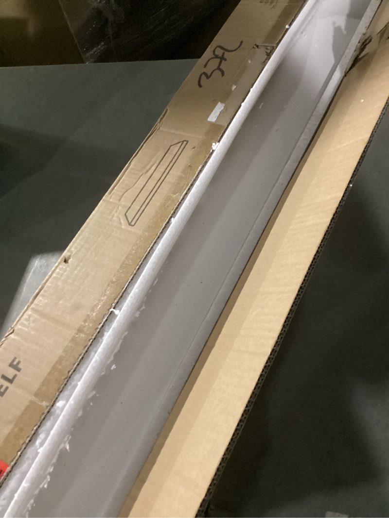 Condition photo showing New/Like New for AMADA HOMEFURNISHING 35.4" L Floating Shelves, Wall Shelves Set of 3 for Bathroom/Living Room/Bedroom/Kitchen, White Floating Shelves for Wall Decor with Invisible Brackets - AMFS45W White 35.4 Inches