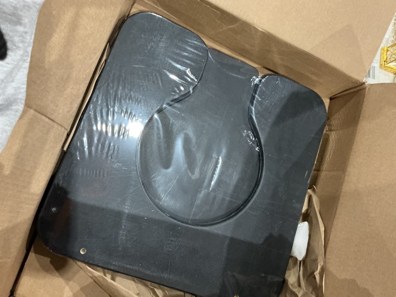 Condition photo showing Good Condition for pu commode seat cushion universal fit toilet chair, sponge padded soft pad for bedside commode seat,with two white snaps and screws. commode chair, cover shower wheelchair