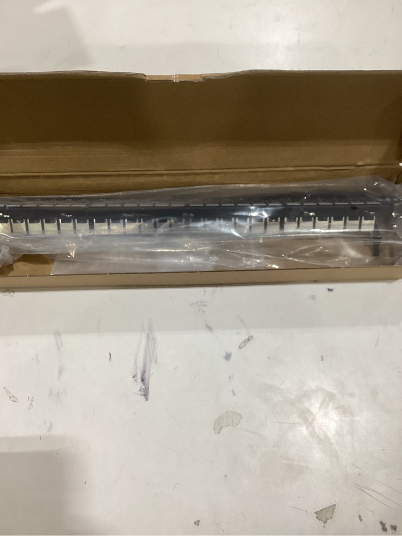 Condition photo showing New/Like New for Rapink Patch Panel 24 Port Cat6 with Inline Keystone 10G Support, Pass-Thru Coupler Patch Panel UTP 19-Inch with Removable Back Bar, 1U Network Panel for Cat6, Cat5e, Cat5 Cabling 24 Port CAT6 Black