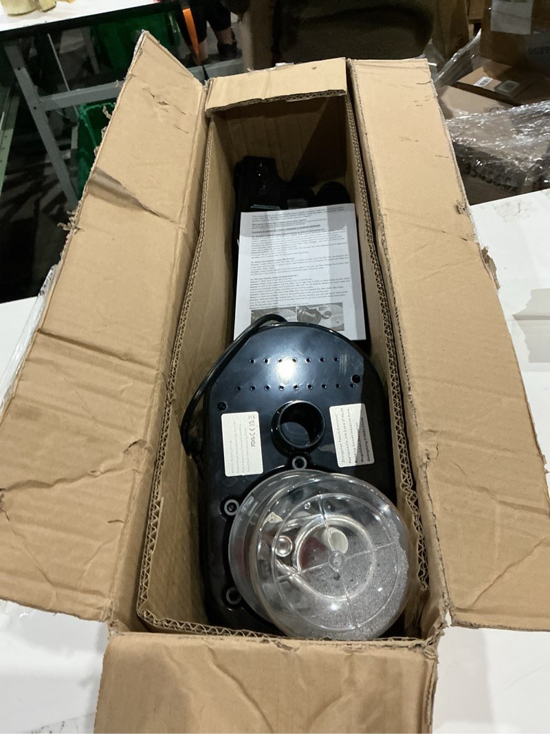 Condition photo showing As Is for stand professional ozone facial steamer with touch control, hot mist function, adjustable height & rolling base, 360° rotatable nozzle, use for home, salon spa (black)