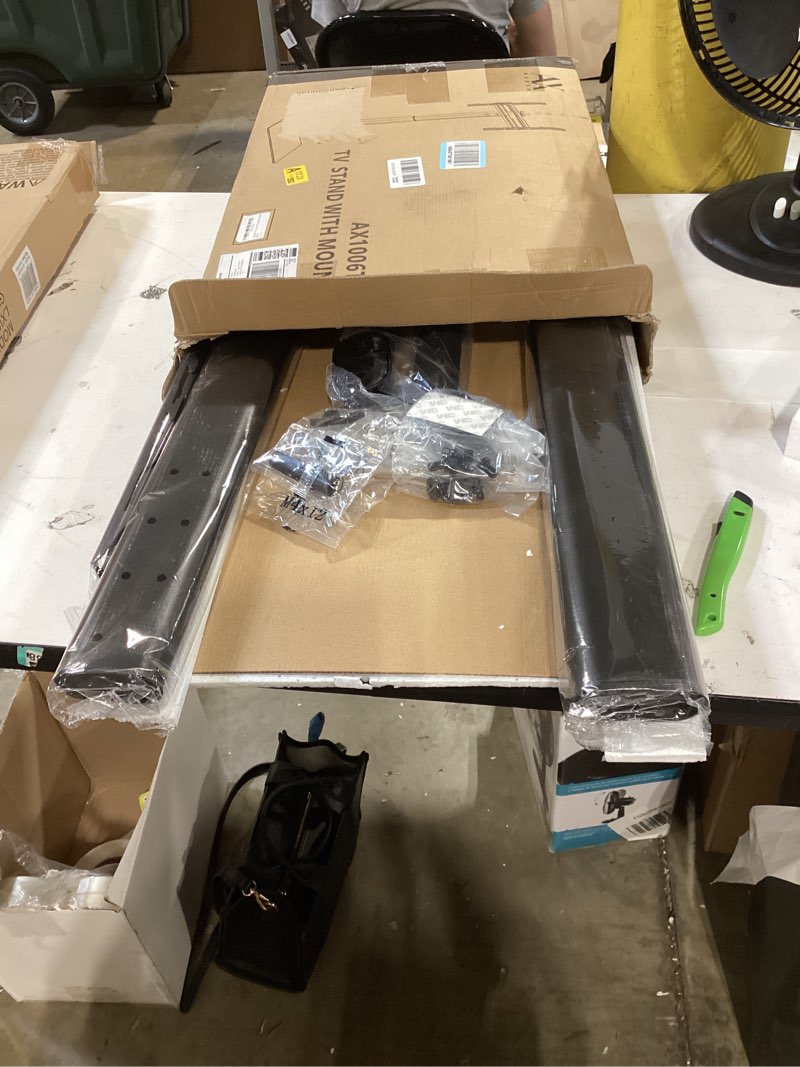Condition photo showing Good Condition for ax waber universal tv floor stand with mount for 27 to 65 inch tvs,swivel standing tv stand with 9 level height adjustable,space saving design tall tv stand for living room/bedroom/dorm/corner black black floor tv stand