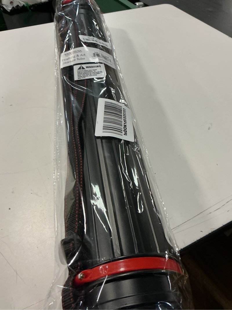 Condition photo showing New/Like New for us art supply black drafting tube - outside diameter: 4 inch, inside diameter: 3-3/4 inch, length: 30-1/4 to 52 inches