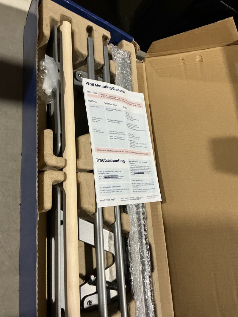 Condition photo showing Good Condition for DIY Crew 18 Inch Paper Roll Dispenser and Cutter - Heavy-Duty Wall Mountable, Non Slip Tabletop - Kraft, Freezer, Butcher Paper - Up to 1000ft Rolls 18" Silver