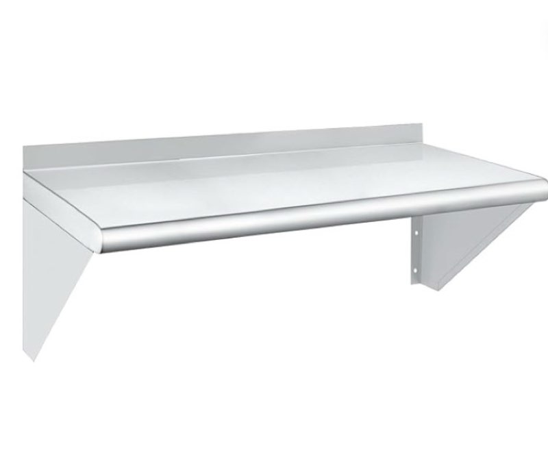 Condition photo showing As Is for HARDURA Stainless Steel Shelf 12\" x 24\", 210lb Commercial Shelves Wall Mount Metal Shelving with Backsplash and Brackets for Kitchen, Restaurant, Laundry Room and Home
