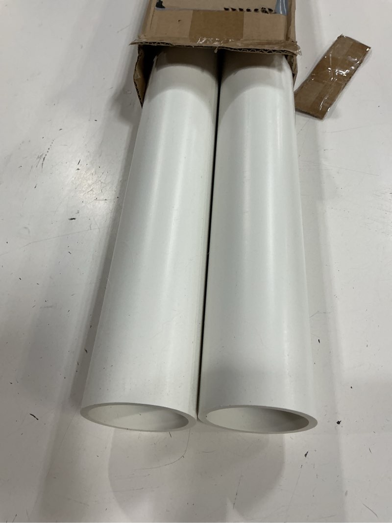 Condition photo showing Good Condition for 2pcs 2 inch pvc pipe 17" long white sch40 industrial pvc pipes for home diy, greenhouse, garden, farm, workshop, furniture grade(2" x 17"l) 2" x 17"l white