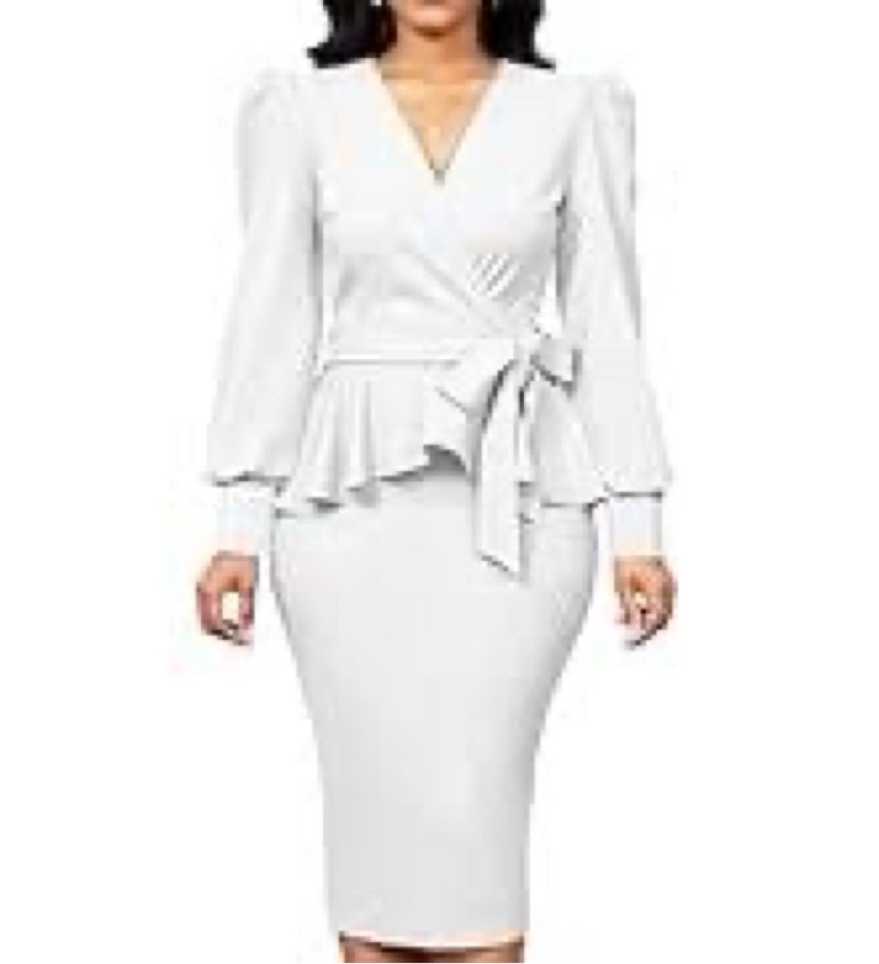 ( similar) X0040KZFPN Ibuc Sexy Church Dresses S6373 White_2XL 