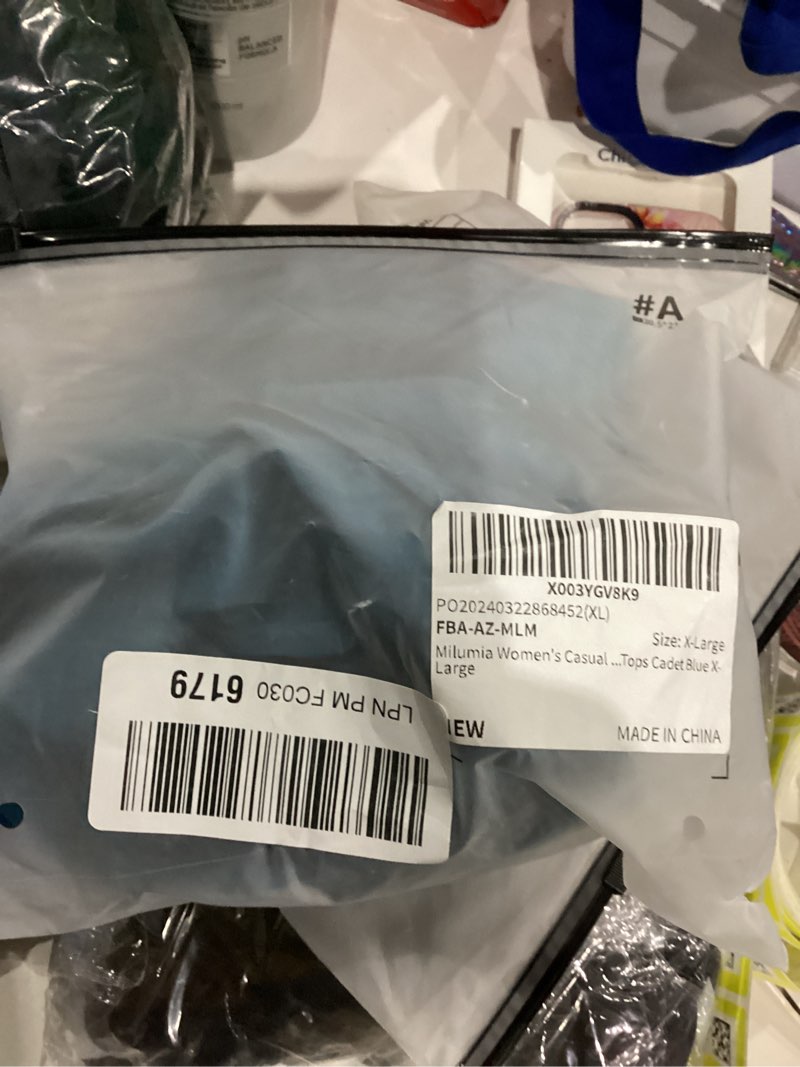 Milumia Women's Casual Satin Blouse Batwing Short Sleeve Crew Neck Office Shirt Tops Cadet Blue X-Large