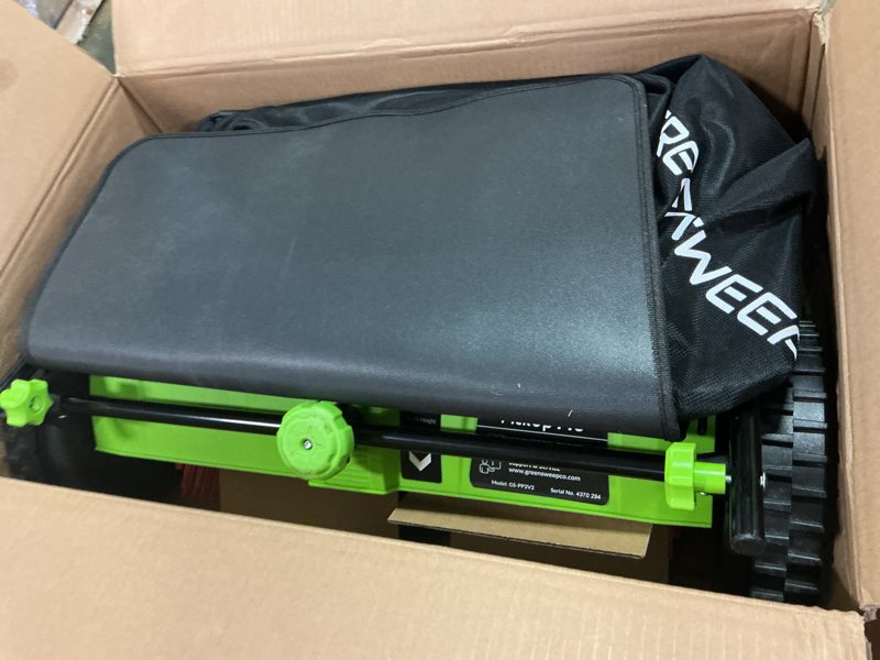 Condition photo showing Good Condition for Pickup Pro 2 Leaf & Lawn Sweeper – Push Powered Garden Sweeper for Grass Clippings, Leaves & Debris 