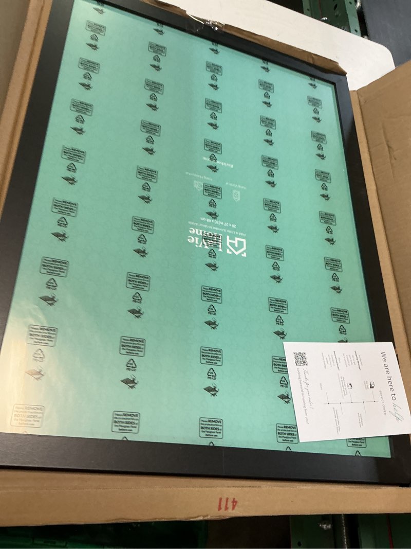 Condition photo showing Good Condition for lavie home 20x27 picture frame black, puzzles frame for wall decoration, classic black minimalist style suitable for decorating houses, offices, hotels, puzzles posters photos or artwork?1 pack? 20x27 black