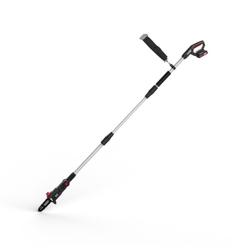 hyper tough 8" 20v brushless cordless pole saw with 8.6 ft telescoping shaft,