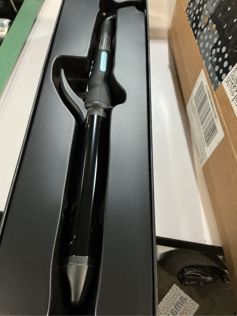 Condition photo showing New/Like New for bio ionic long barrel curling iron with moisture heat technology & nanoionic mx versatile curling wand - multiple barrel sizes for tight, classic, loose & soft curls 1 inch (classic curls) black