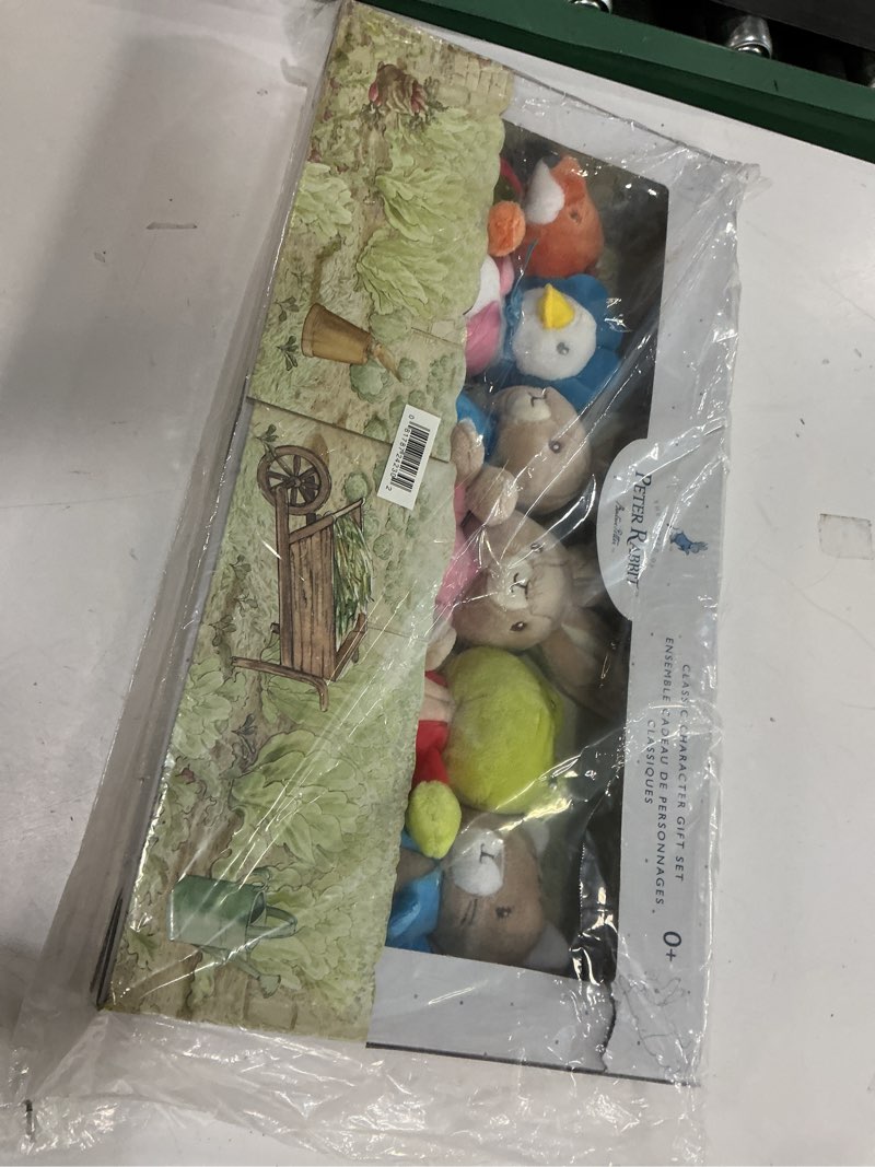 Condition photo showing New/Like New for kids preferred peter rabbit classic stuffed animal characters 6 piece gift set 9 inch plush toys for infants babies and kids based on the beatrix potter books