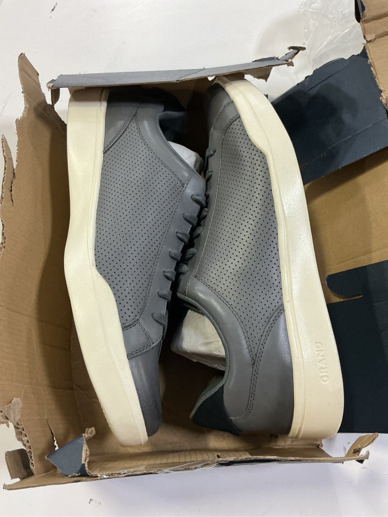 Condition photo showing New/Like New for Cole Haan Men's Grand Crosscourt Modern Perf LTT Sneakers 13 Quiet Shade/Black/Ivory