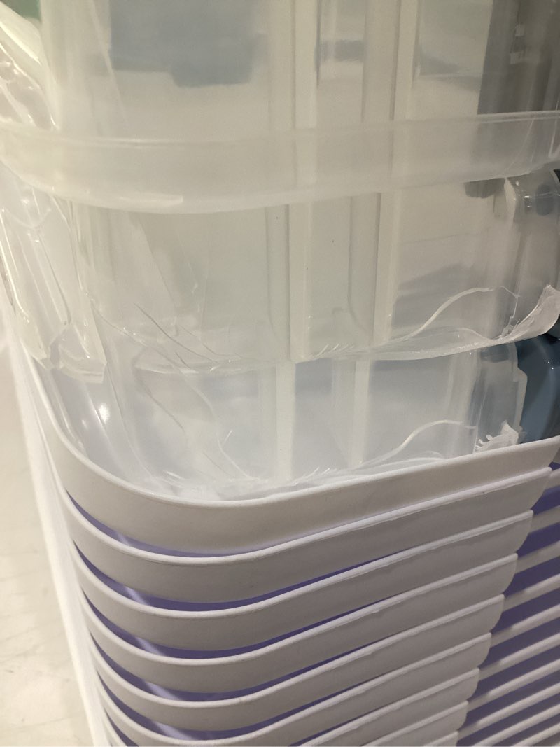 Condition photo showing As Is for sterilite 11 plastic tubs with lids
