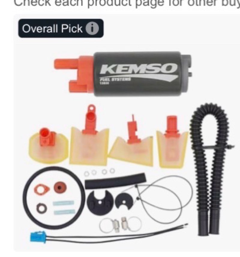 KEMSO 13836 OEM Replace Intank Fuel Pump for 38mm (Body Diameter) UC-T30 Fuel Pump Application