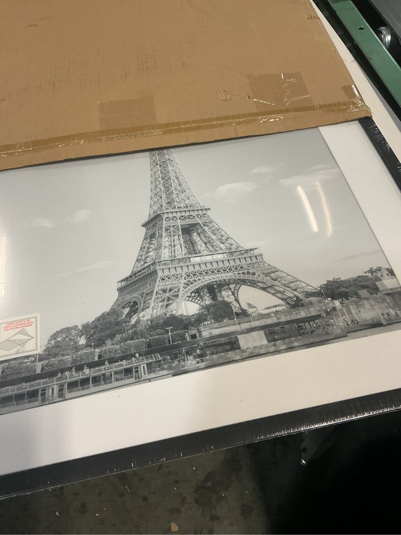 Condition photo showing New/Like New for upsimples 20x20 picture frame, display pictures 16x16 with mat or 20 x 20 without, wall hanging puzzle frames, black, 1 pack black 20x20