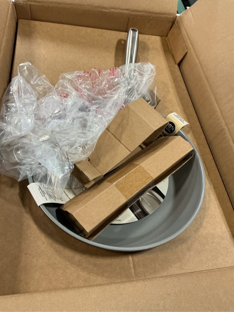 Condition photo showing Good Condition for Ninja Ceramic Pro 10.25" Fry Pan, NonStick Pan, Nontoxic, PTFE Free, Ceramic Coated, Stainless Steel Handle, Stove & Oven Safe to 550°F, All Stovetops & Induction Compatible, Midnight Blue, CW30026MM 10.25” Fry Pan – Midnight Blue