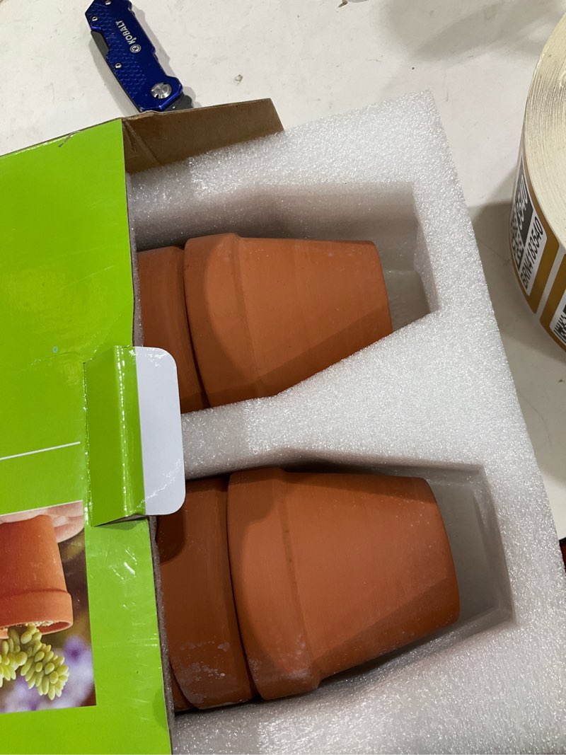 Condition photo showing Good Condition for family 20 pack 3.15 inch terra cotta clay flower pots - breathable and paintable indoor mini planters for kids and adults