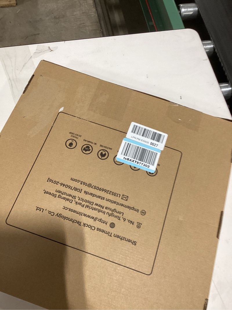 TIMESS Wall Clock, Classic Wood Style Finish, 16 Inch Non-Ticking Silent Battery Operated Analog Clo