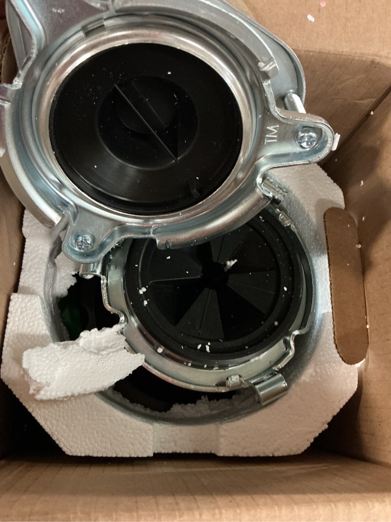 Condition photo showing As Is for badger 5 lift & latch standard series 1/2 hp continuous feed garbage disposal
